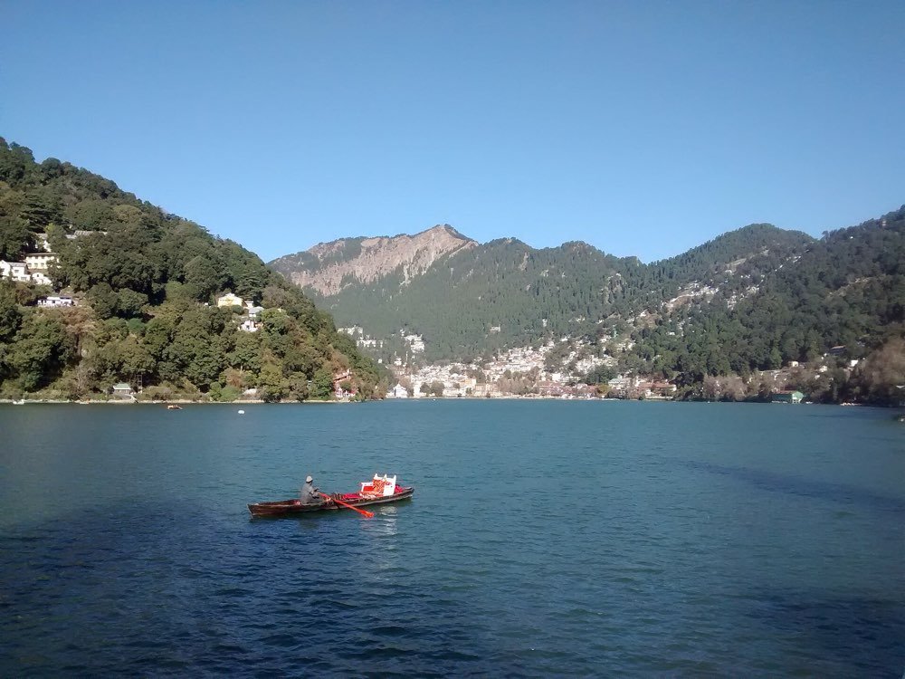 Naini Lake in the Kumaon hills near Haldwani